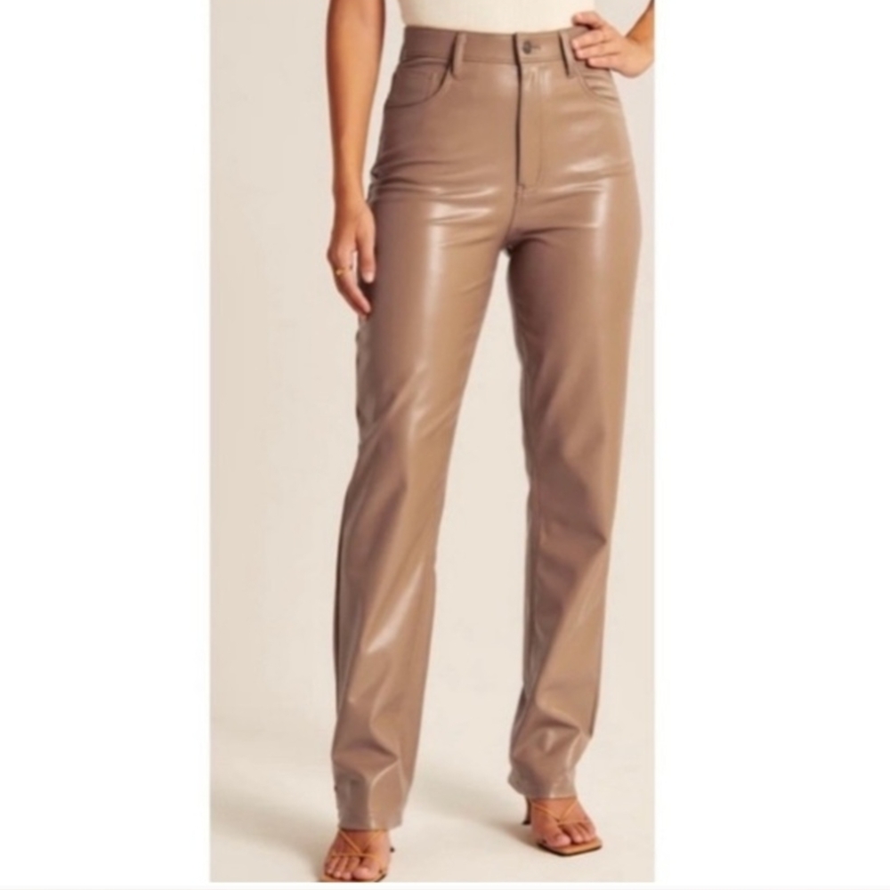Abercrombie & Fitch Tan Straight Leg Pants